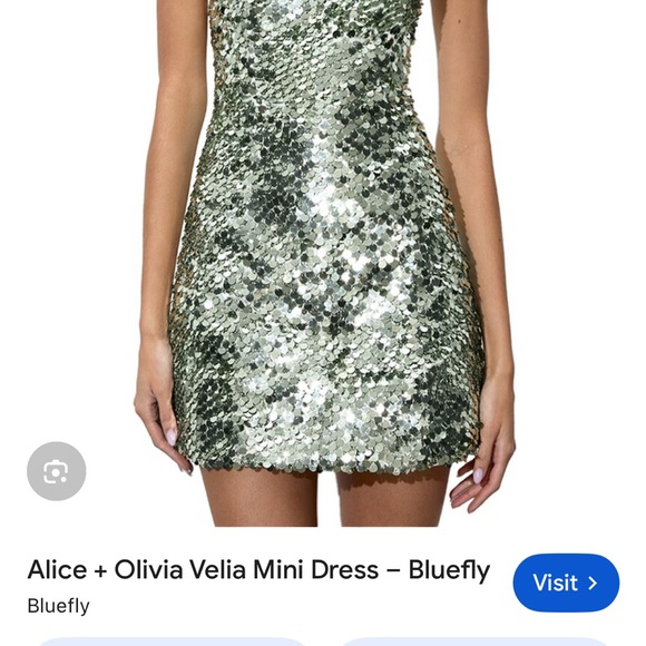 Alice + Olivia Velia Sequin Mini Dress Sea Spray SZ 2 xs 🔥 - Picture 5 of 13